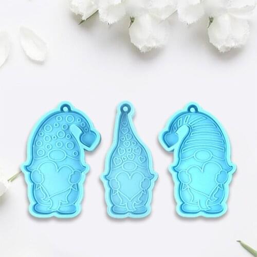 Keychain Epoxy Resin Mold Dwarfs Valentines Day Keyring Casting Silicone Mould F3MD
