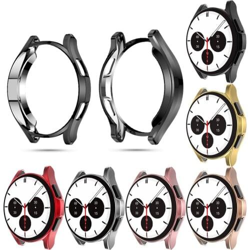 Case For Samsung Galaxy Watch 4 Classic 42/46mm Plating TPU Bumper Soft Smart Watch Protective Cover For Galaxy Watch4 40MM/44MM