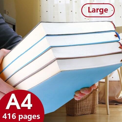 Libretas Zeszyt Large Thicken A4 Notebook 416 Pages Lined Format Daily Writing Planner School Homework Business Memopad Cuaderno