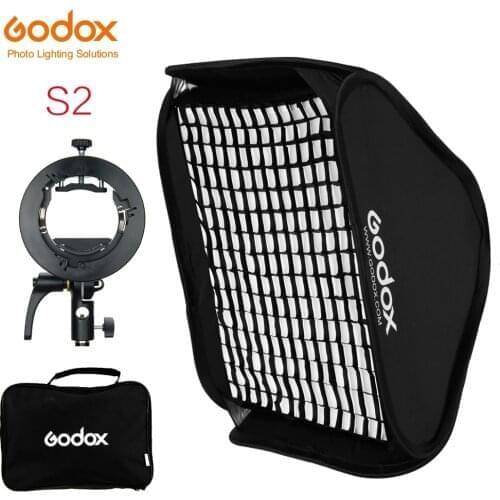 Godox S2 Bowens Mount Flash S-type with Softbox Honeycomb Grid for Godox V1 TT685 V860II TT350 AD200 Flash Snoot Softbox