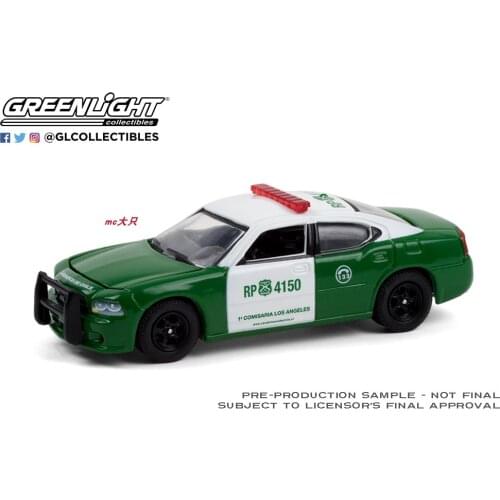 GreenLight 1:64 2008 Dodge Charger Carabineros Alloy model Vintage car Metal toys for childen kids diecast gift