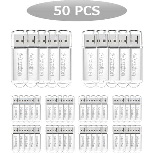 J-boxing 50PCS 128MB USB Flash Drive Flash Pen Drive Rectangle Thumb USB Memory Stick for PC Laptop Tablet Macbook Multicolors