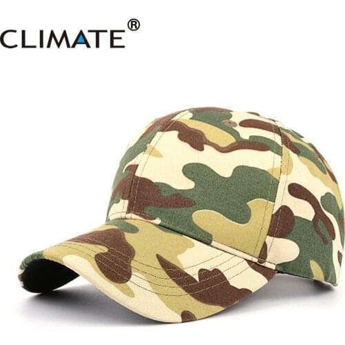CLIMATE Camouflage Baseball Cap Cool Army Military Camou Cap HipHop Youth Sport Hunting Caps Hat Hats for Adult Men