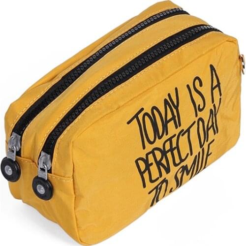 Women Creativity Pouch Packing Organizers Makeup Bag Waterproof Nylon Travel Cosmetic Case Gleam Pouch Wash Toiletry Bag