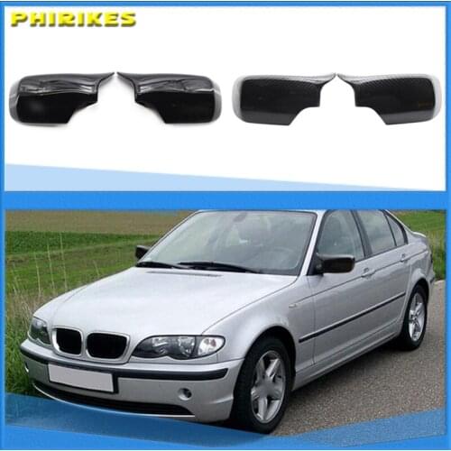 For BMW 3-Series E46 1998-2005 Rearview Mirror Caps Car Wing Mirror Cover Mirror Shell Replacement