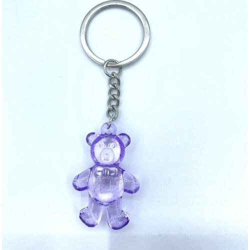 Fashion keychain acrylic bear key chain car key chain bag pendant