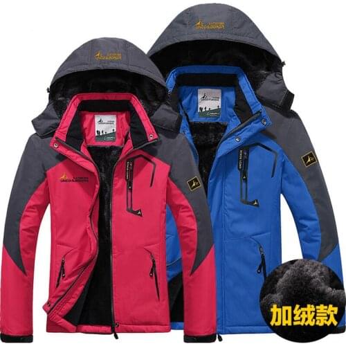Men Winter Inner Fleece Waterproof Hiking Softshell Jackets Outdoor Sports Camping Trekking Skiing Coat Proof Cloth Windbreaker