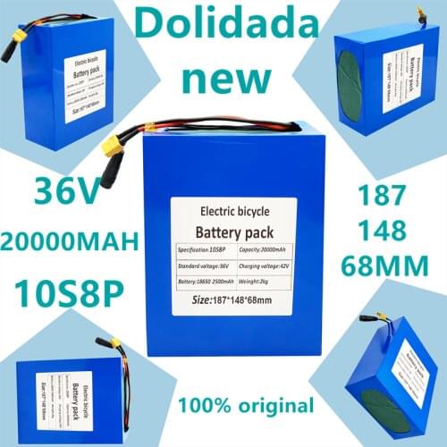 New 10S8P 36V 20Ah 250W~1000W 36V20Ah Battery 42VLithium Battery Pack with 30A BMS for Ebike Electric Car Bicycle Motor Scooter