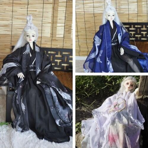 1/4 1/3 Scale BJD Clothes Chinese Hanfu Ancient Costume Dress Samurai Outfit For BJD/SD MSD SSDF ID75 Strong Uncle 80cm Doll 309