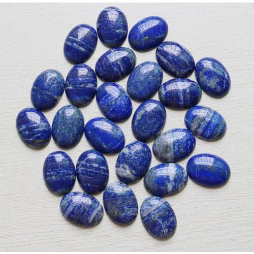 Wholesale 10pcs/lot 22x30mm Natural Lapis Lazul stone Oval Cabochon CAB No Hole Beads for Jewelry Making pendant free shipping