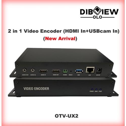 OTV-UX2 2 in 1 Video HDMI USB Streaming Facebook Youtube IPTV Encoder to Support IP USBcam Camera For Game Hospital School Appli