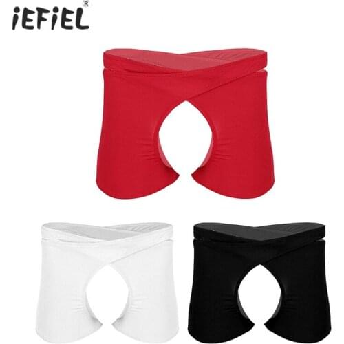 2020 Hot Man Sexy Lingerie Underwear Sexy Panties 2 Symmetrical Halves Open Crotch Sissy Panties Boxer Shorts Gay Mens Underwear