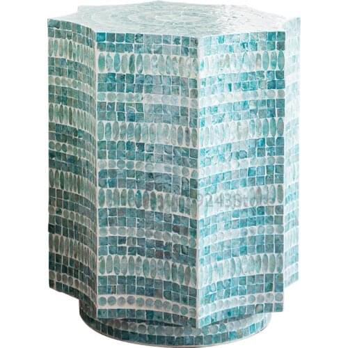 Nordic Modern Minimalist Small Apartment Living Room Shell Side Few Light Luxury Home Decoration Sofa Corner Few Balcony Small T