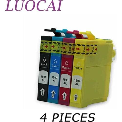 LuoCai Compatible Ink Cartridges T1801 T1804 For Epson XP30 102 202 205 302 305 402 405 405WH 212 215 312 315 412 415 Printers