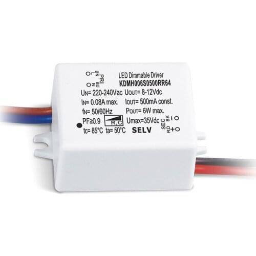 Super Small Thumb Sizes 3W 6W High PF SELV SCR Mini LED Dimmable Driver for Compact Lighting Space