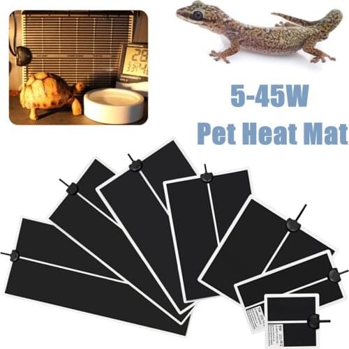 5-45W Terrarium Reptiles Heat Mat Climbing Pet Heating Warm Pads Adjustable Temperature Controller Mats Reptiles Products