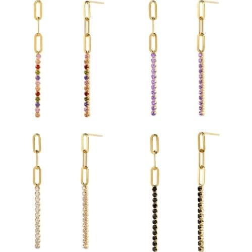 925 Silver Ear Needle Fashion Tassel Long Earrings Drop Earring For Women Ladies Girls Dangle Earring Pendientes Jewelry Gift