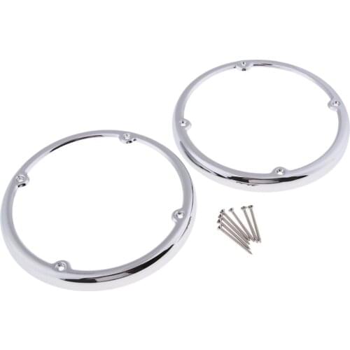 1 Pair Motorcycle Bike Chrome Speaker Grills Cover For Touring