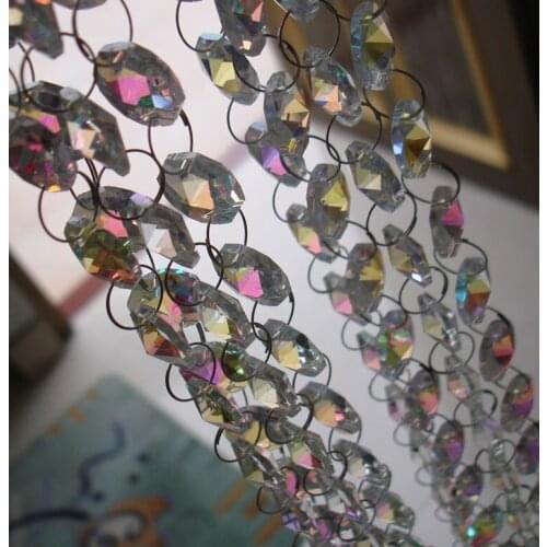 100 Meters/Lot AB Crystal Octagon Garland Strands Wedding Supply Window Curtain Decoration Christmas Tree Garland/strand,lamp