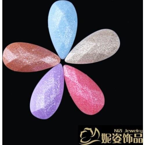 200pcs 10x5mm Water Drop Shape Resin Rhinestones Flatback Glue On Beads DIY Nails Art Jewelry Making Decoration