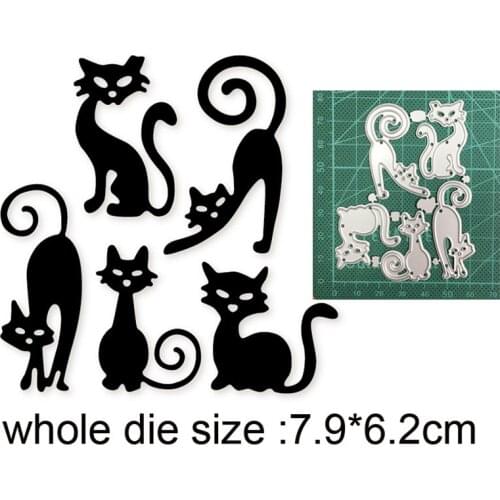 2021 New Cutting dies I Love Cat Animal Metal Cutting Dies for Diy Scrapbooking dies Embossing Die Cut Paper Craft Stencils dies