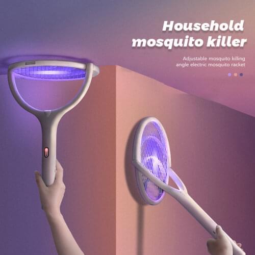 5 In1 Mosquito Killer Lamp Multicunctional Angle Adjustable Bug Zapper 3500V Electric USB Rechargeable Mosquito Fly Swatter