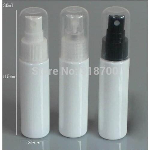 50 x 30ml Cylinder White plastic perfume bottle, 1oz white Full cover Mist spray bottle,30cc Perfume Atomizer