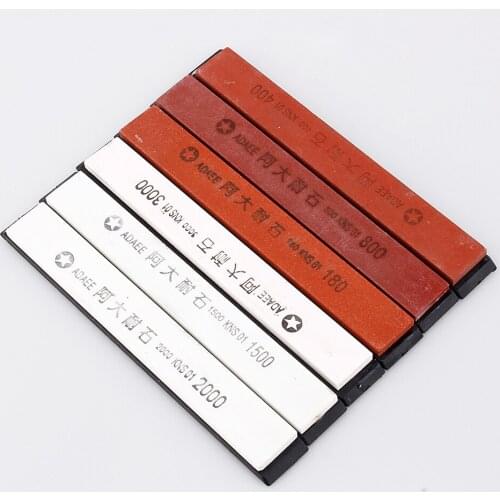 6Pcs/Set Oil Resistant Stone Whetstone Sharpening Stones Set Grit 180# 400# 800# 1500# 2000# 3000# for Kitchen