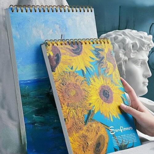 Sketchbook 30 Sheets Colorful Cover Increase Thicker Paper Student Art Painting Drawing Watercolor Sketchbook School Stationery