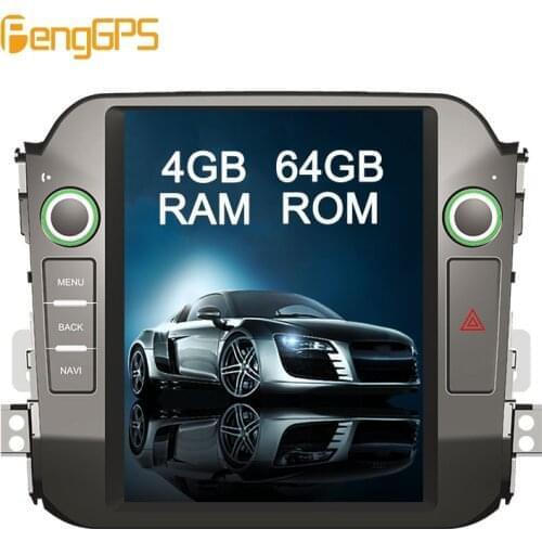 Android 9.0 GPS Navigation for Kia Sportage R 2010-2015 Tesla Vertical 10.4" Screen Radio PX-6 6 Core Car Multimedia DVD Player