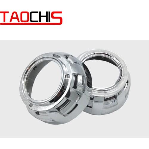 Car-styling Lens shroud for Hella Q5 projector ABS cover LED COB angel eyes holes Chrome round red blue yellow white green