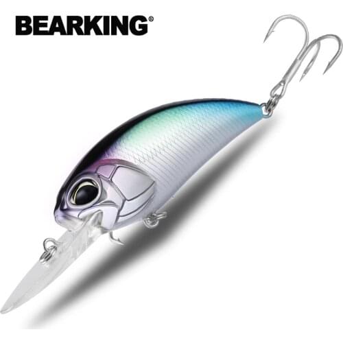 Bearking Hot Model:5pcs/lot professional fishing lures, Mixed colors, Crank 65mm 15.8g, Floating,dive 3m,free shipping