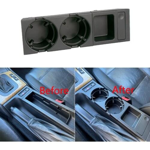 ABS Car Center Console Water Cup Holder Beverage Bottle Holder Coin Box for Bmw 3 Series E46 318 320 325 330 1998-2008