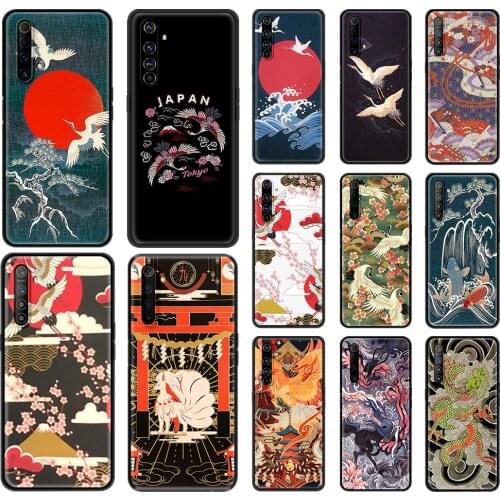Phone Case For OPPO A9 Realme Reno 6 C3 7 5 X7 X50 Pro 5G XT V3 X3 2020 Silicone Soft Capa Back Cover Japanese Style Art Japan