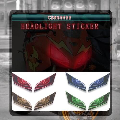 For HONDA CBR 600 RR CBR600RR 2007-2012 2011 2010 2009 Motorcycle 3D Front Fairing Headlight Guard Sticker Head Light Protection