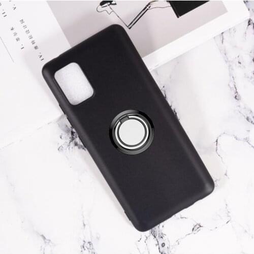 For Samsung Galaxy A02s 6.5" SM-A025F/DS SM-A025G SM-A025M Back Ring Holder Bracket Phone Case TPU Soft Silicone Cover