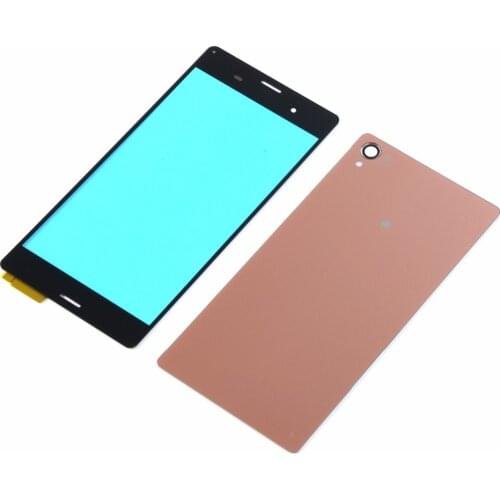 For Sony Xperia Z3 L55T L55U D6653 D6633 Housing Glass Battery Back Cover+Touch screen Digitizer Panel Glass