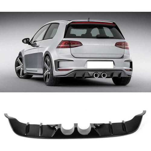 Gloss Black R400 Style Rear Bumper Diffuser Valance For MK7.5 R GTD 2017-2020