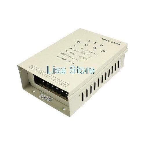 Hot Selling LED Rainproof Power Supply Mini Size 60W 12V 5A White Waterproof Power Supply for LED Light Strip