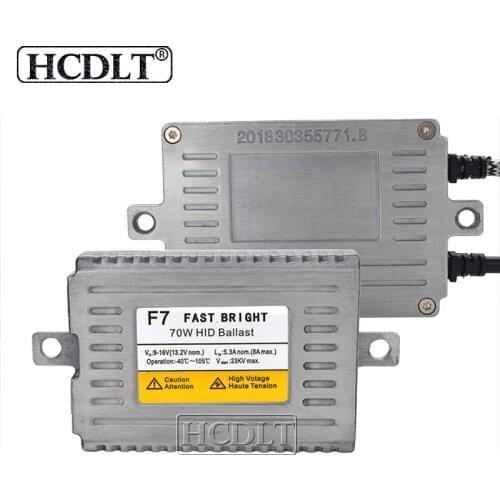 HCDLT 2PCS 70W HID Slim Ballast AC 12V DLT F7 Fast Bright Digital Xenon HID Reactor For Car Headlight Bulb H1 H3 H7 H11 Kit