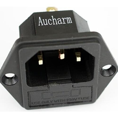 Hi-end Aucharm Full Copper AC Gold-plated Copper Power Socket Fuse Seat Free Shipping
