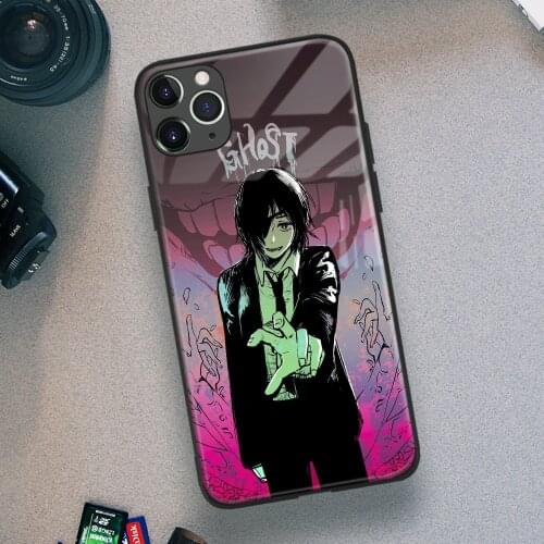 Himeno Chainsaw Man Manga Anime Soft TPU Glass Phone Case for IPhone SE 6s 7 8 Plus X Xr Xs 11 12 Mini Pro Max Samsung Redmi