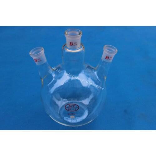 2000ml 2Litre 3-neck flat bottom flask with 24/29 joint,borosilicate glass 3.3