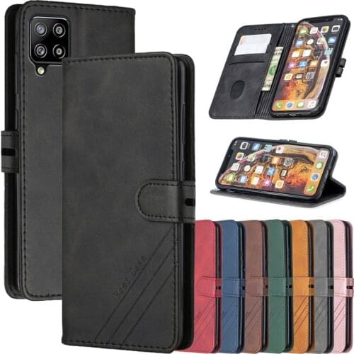 Leather Flip M12 Case on For Samsung Galaxy M12 M 12 M51 M31s M02s F02s M42 5G Magnetic Stand Wallet Phone Cover Coque