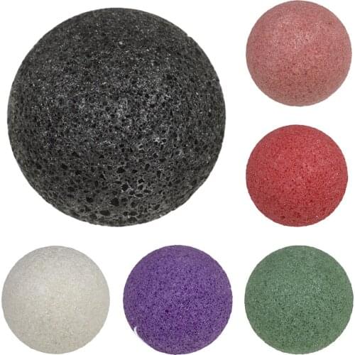 Round Shape Solid Color Sponge Cosmetic Puff Face Washing Cleanser Makeup Tool Soft Solid Color Makeup Tool Cosmetic Puff