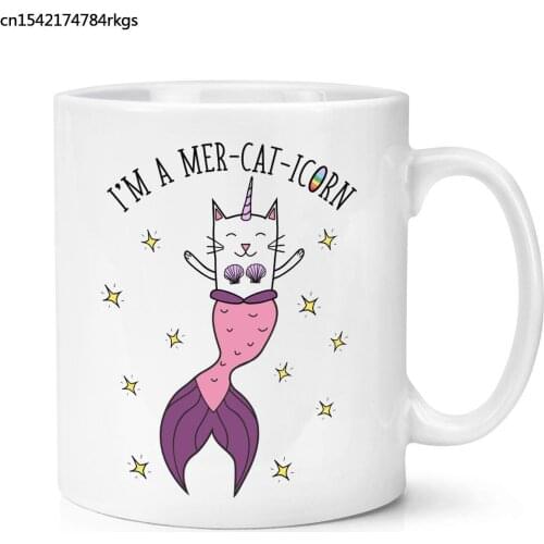 I'm A Mer-cat-icorn Cup Cat Unicorn Mermaid Caticorn Magical Funny Mug