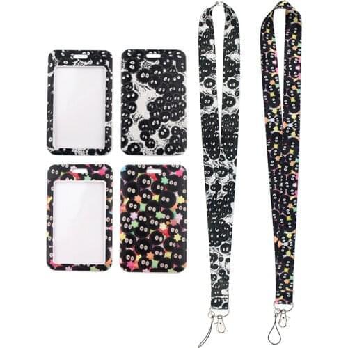 MD497 DMLSKY Cartoon Necklack Lanyard Key Gym Strap Multifunction Mobile Phone Decoration With Card Holder Cover For Fans