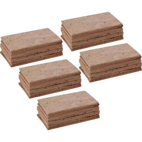 Yibuy 50 Pieces Saxophone Cork Pads Set Cork Wood for Sax Clarinet Wood Color