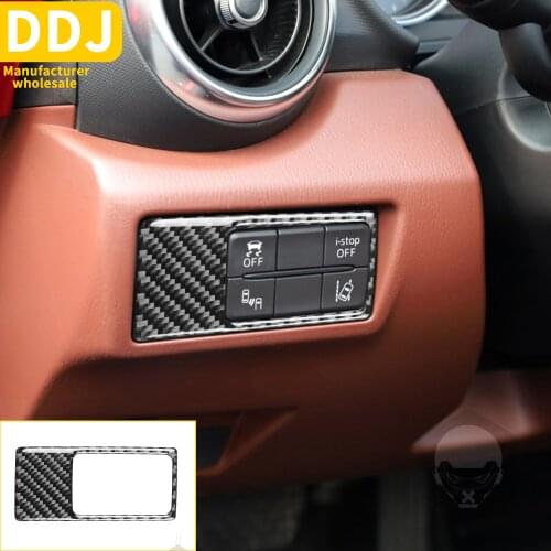 Driver Side Instrument Button Panel Light Switch Frame Sticker For Mazda MX-5 ND Miata 2016+ MX5 Roadster Carbon Fiber Interior
