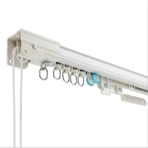 Pull curtain rail duplex apartment hotel lobby high window restaurant beauty salon hair salon manual pull rope curtain rail